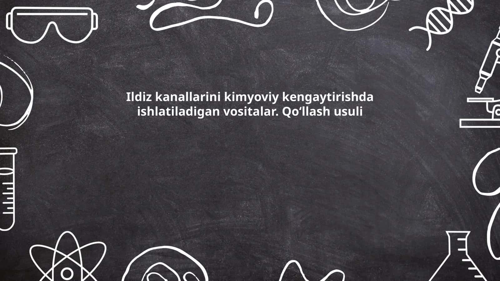 Kimyoviy Kengaytirilgan Ildiz Kanallari