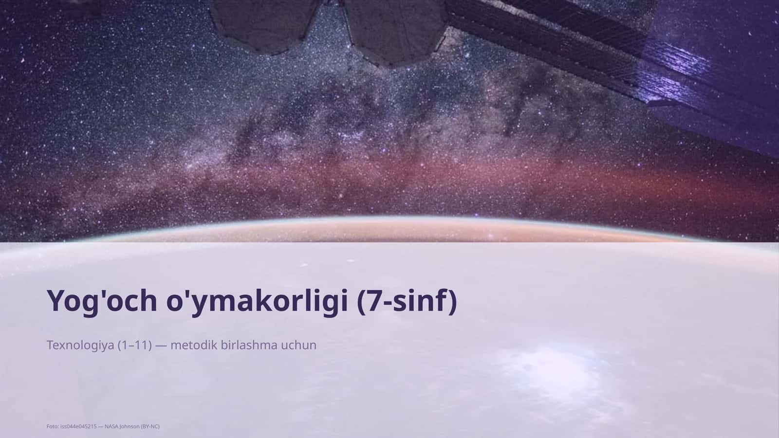 Texnologiya (1–11) — metodik birlashma uchun