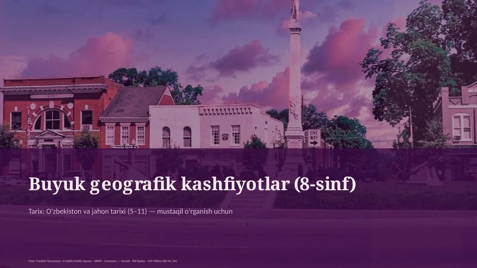 Buyuk geografik kashfiyotlar (8-sinf)