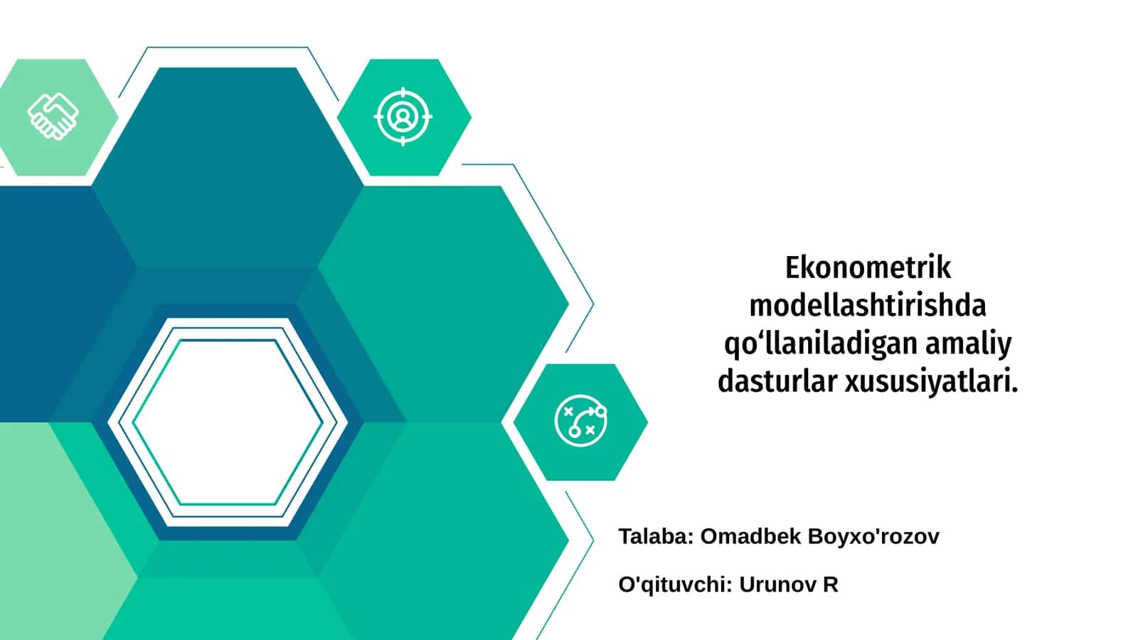 Ekonometrik modellashtirishda qo'llaniladigan amaliy dasturlar xususiyatlari