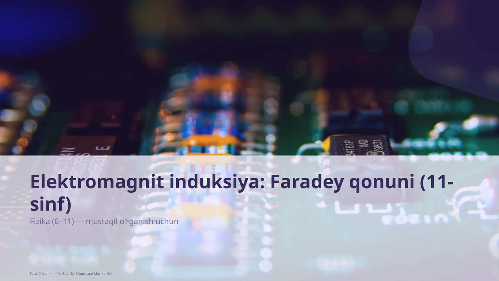 Elektromagnit induksiya: Faradey qonuni (11-sinf)