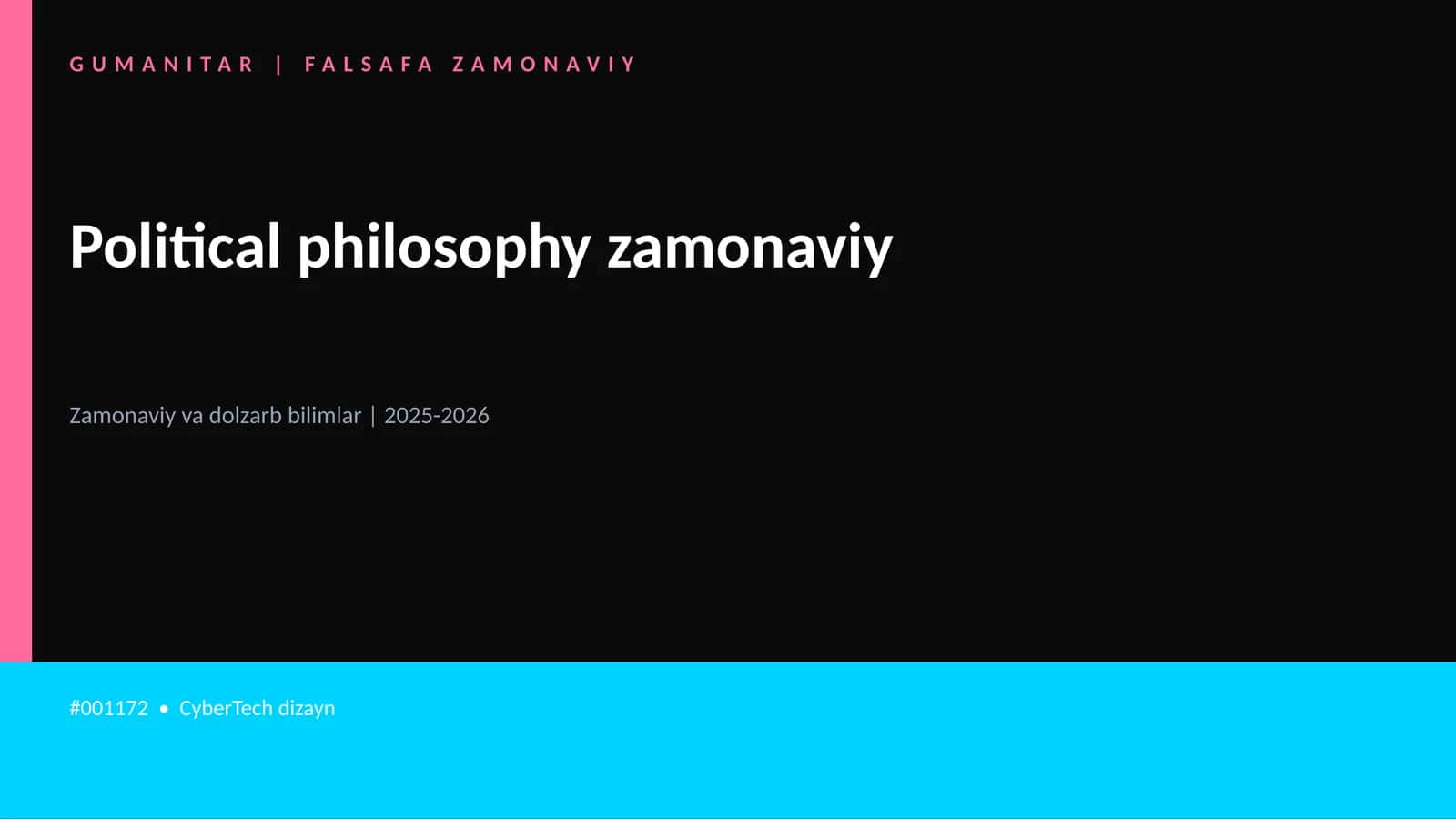 Political philosophy zamonaviy