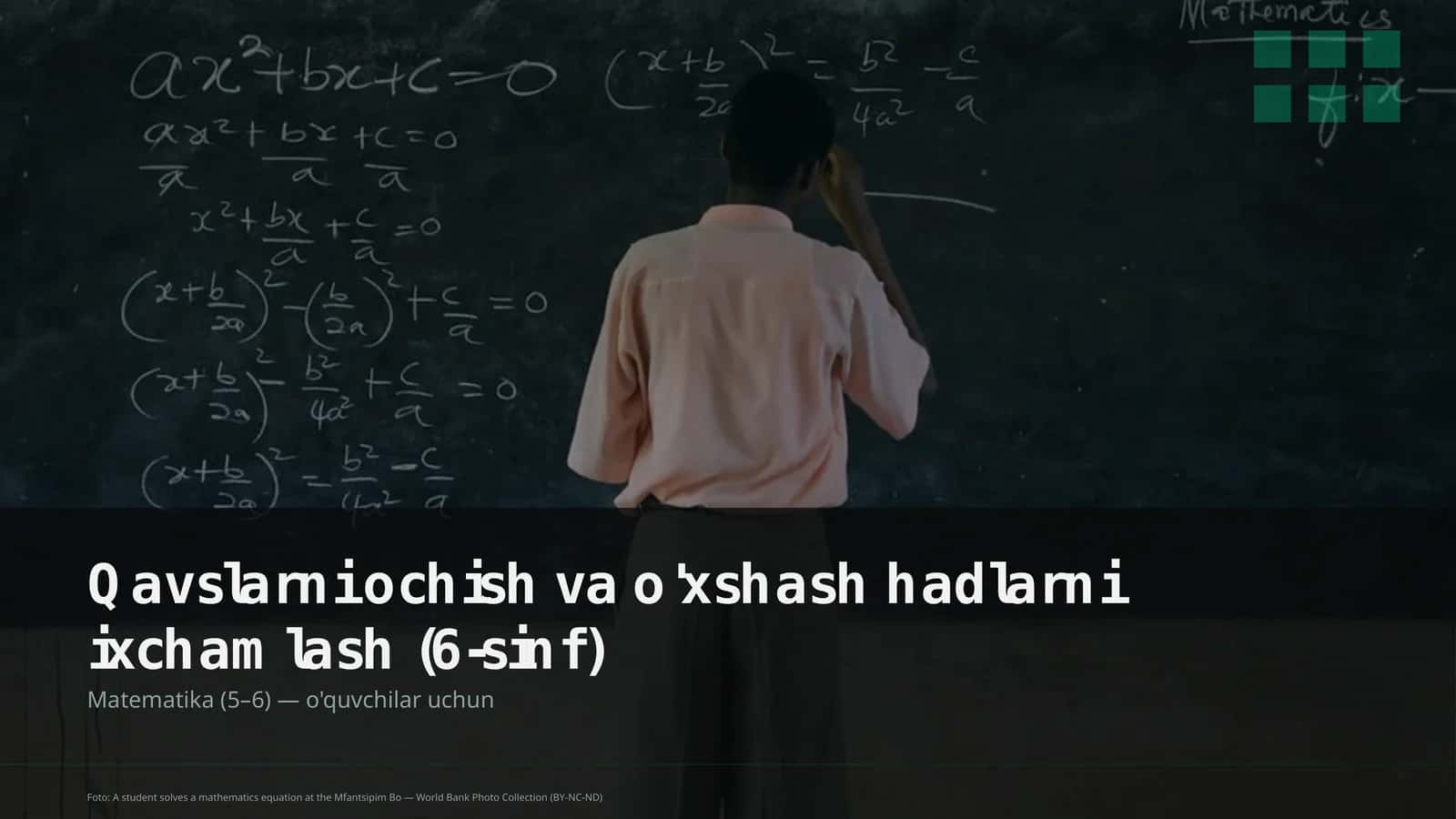 Matematika (5–6) — o'quvchilar uchun