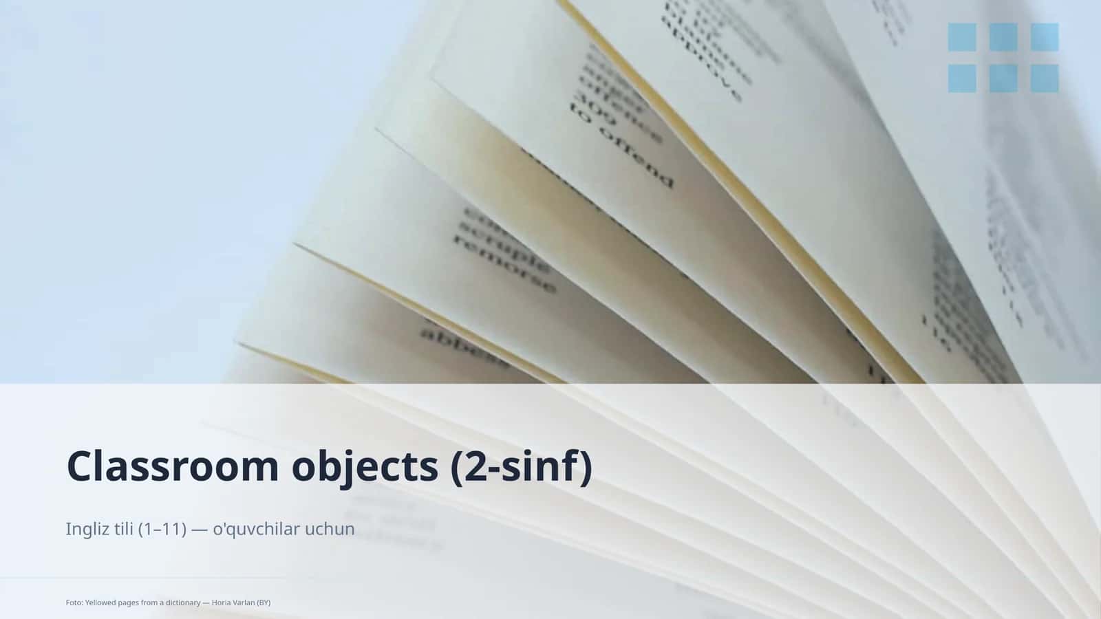 Classroom objects (2-sinf)