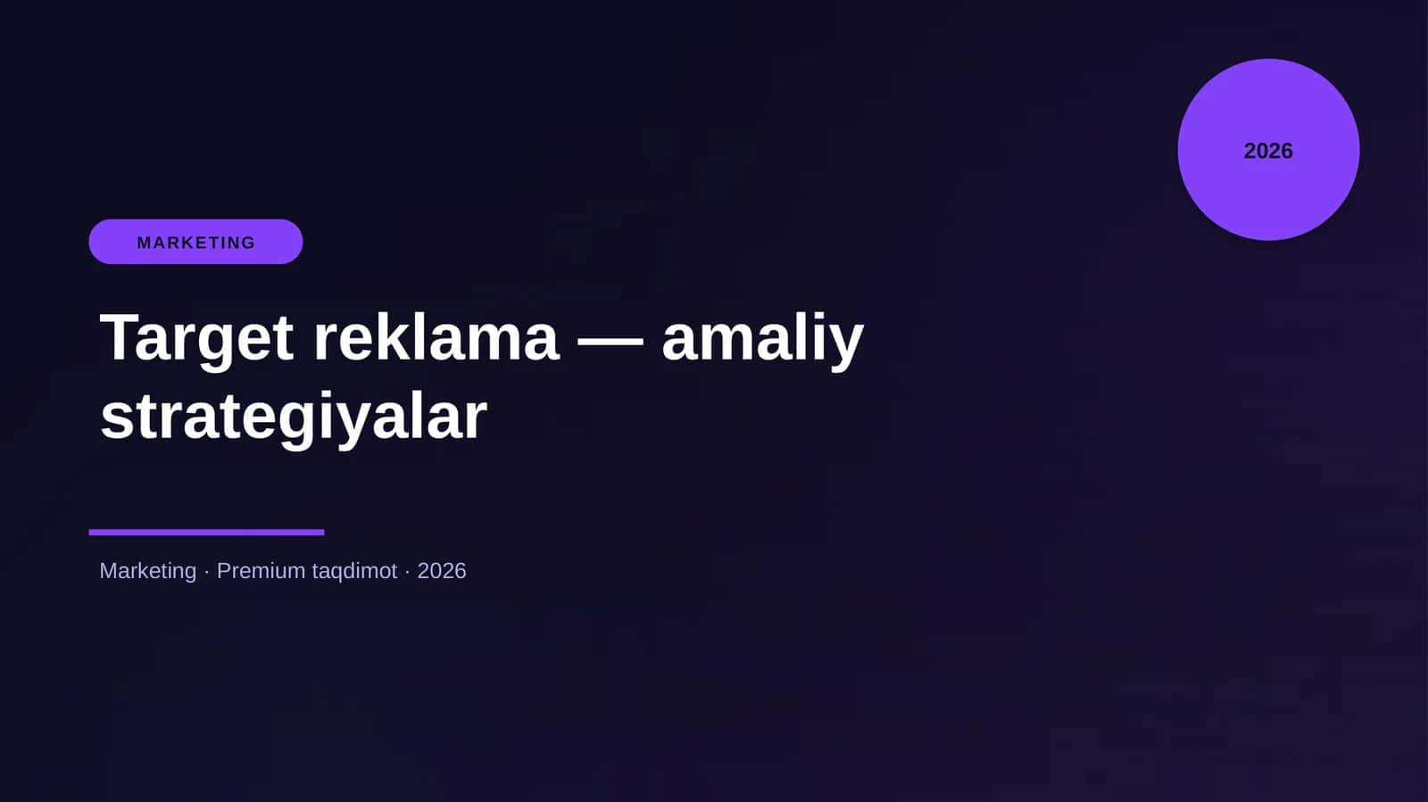 Target reklama — amaliy strategiyalar