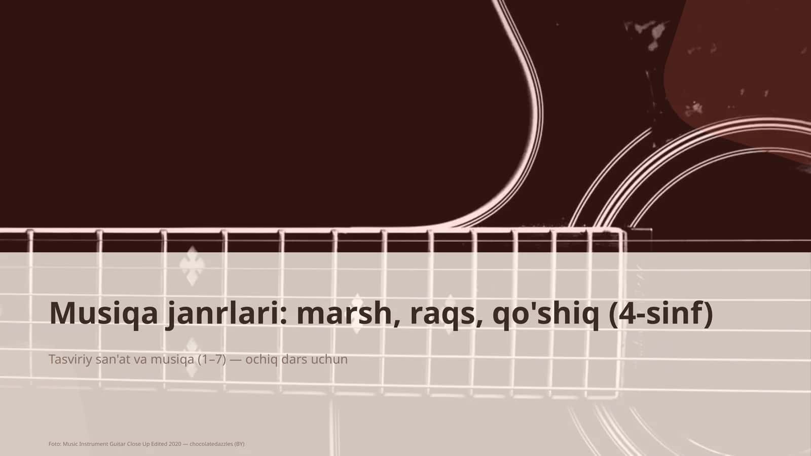 Musiqa janrlari: marsh, raqs, qo'shiq (4-sinf)