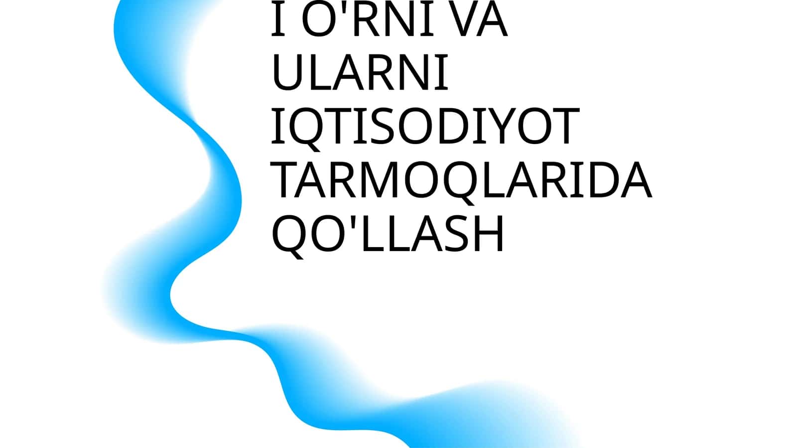 EKSPERT TIZIMLARINI BOSHQARUVDAGI O'RNI VA ULARNI IQTISODIYOT TARMOQLARIDA QO'LLASH
