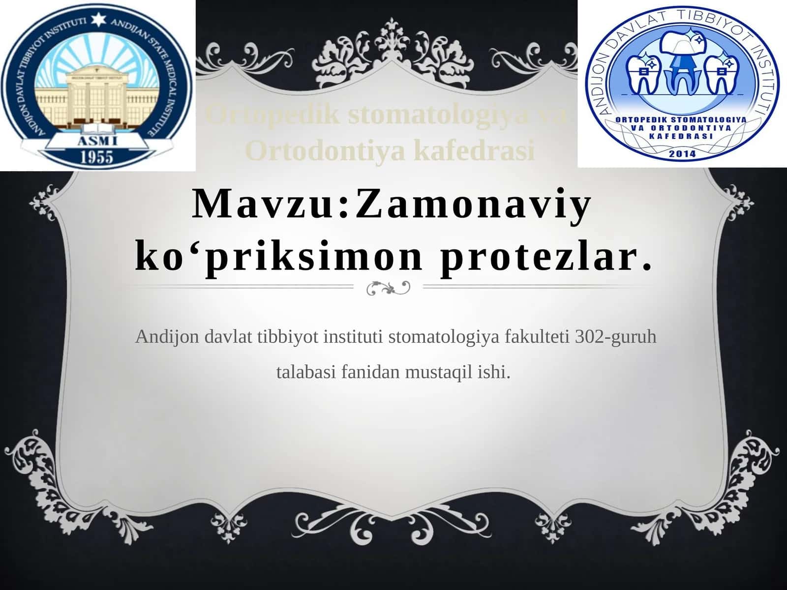 Zamonaviy ko‘priksimon protezlar