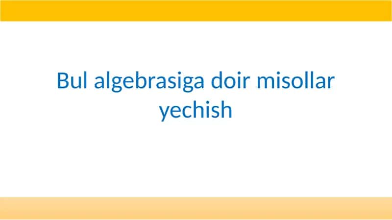 Bul algebrasi