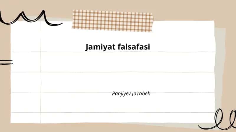 Jamiyat falsafasi