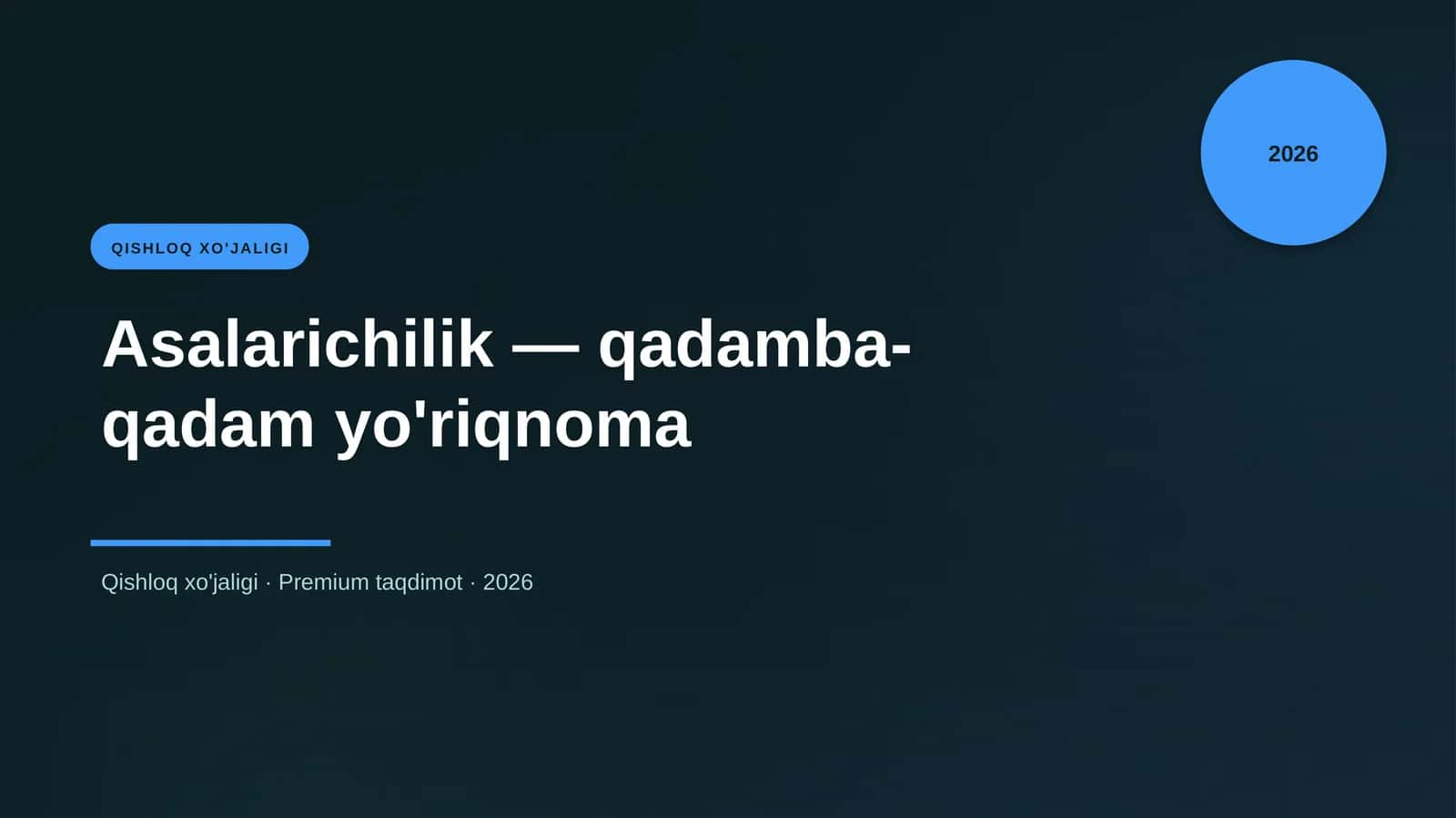 Asalarichilik - qadamba-qadam yo'riqnoma
