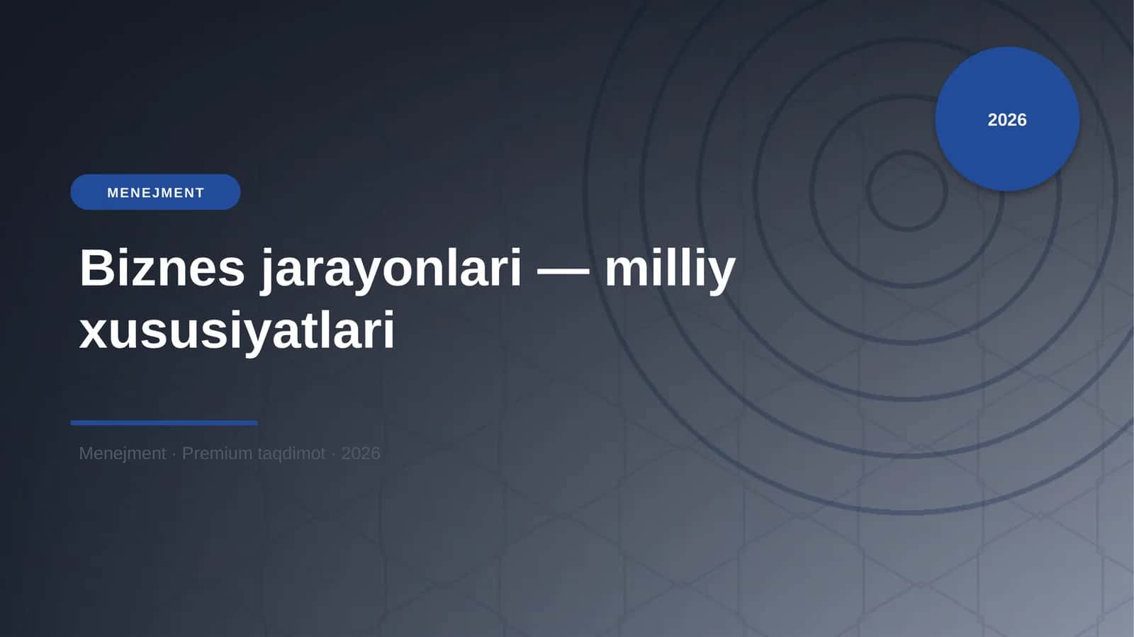 Biznes jarayonlari — milliy xususiyatlari