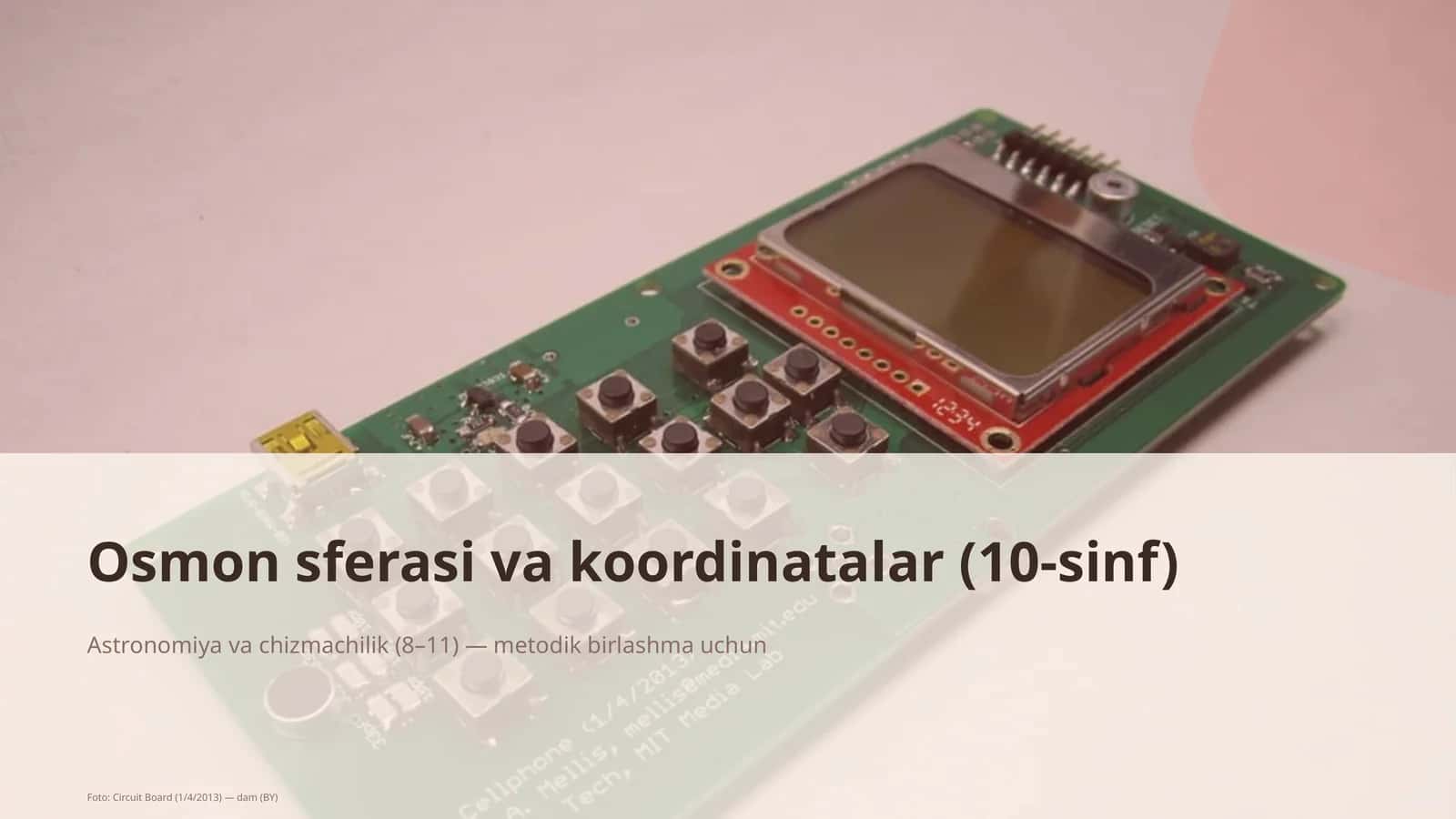 Osmon sferasi va koordinatalar (10-sinf)