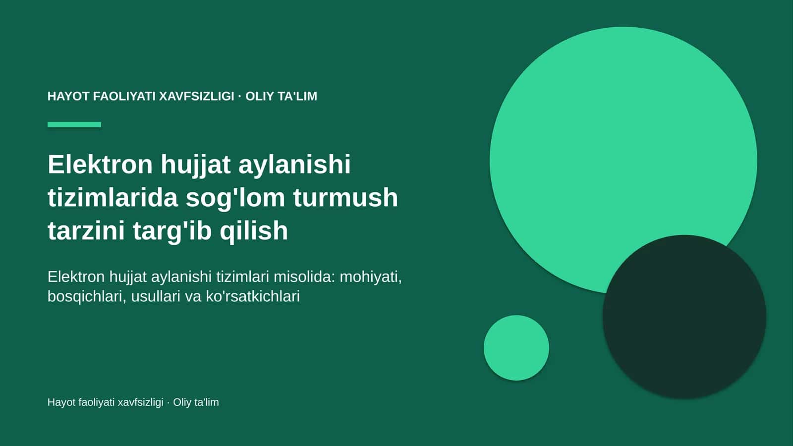 elektron hujjat aylanishi tizimlarida sog'lom turmush tarzini targ'ib qilish 2859