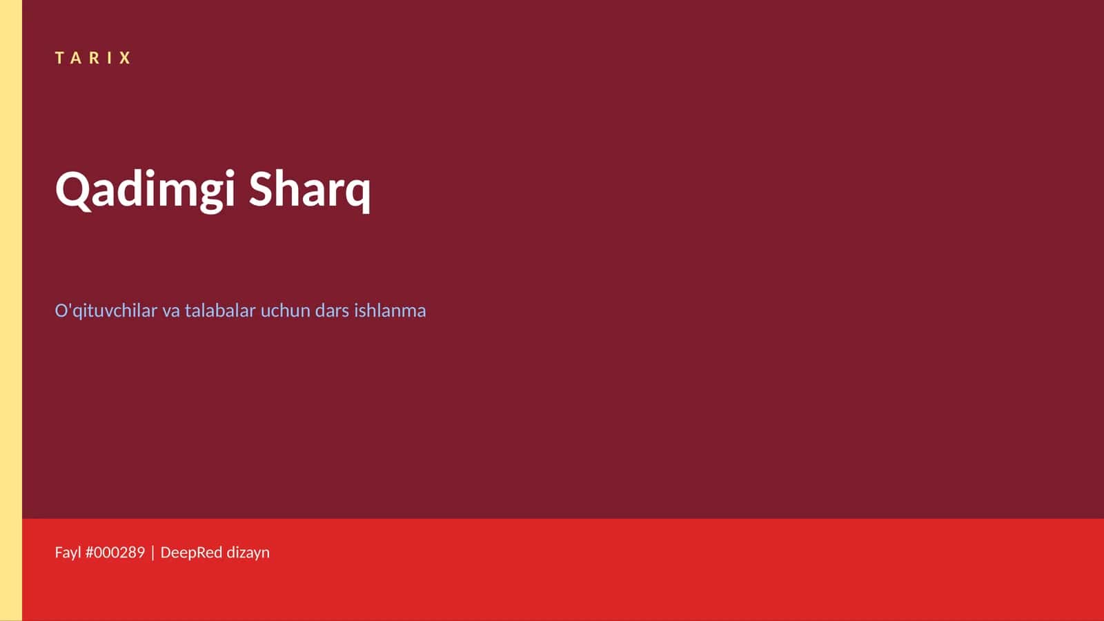 Qadimgi Sharq dars ishlanma
