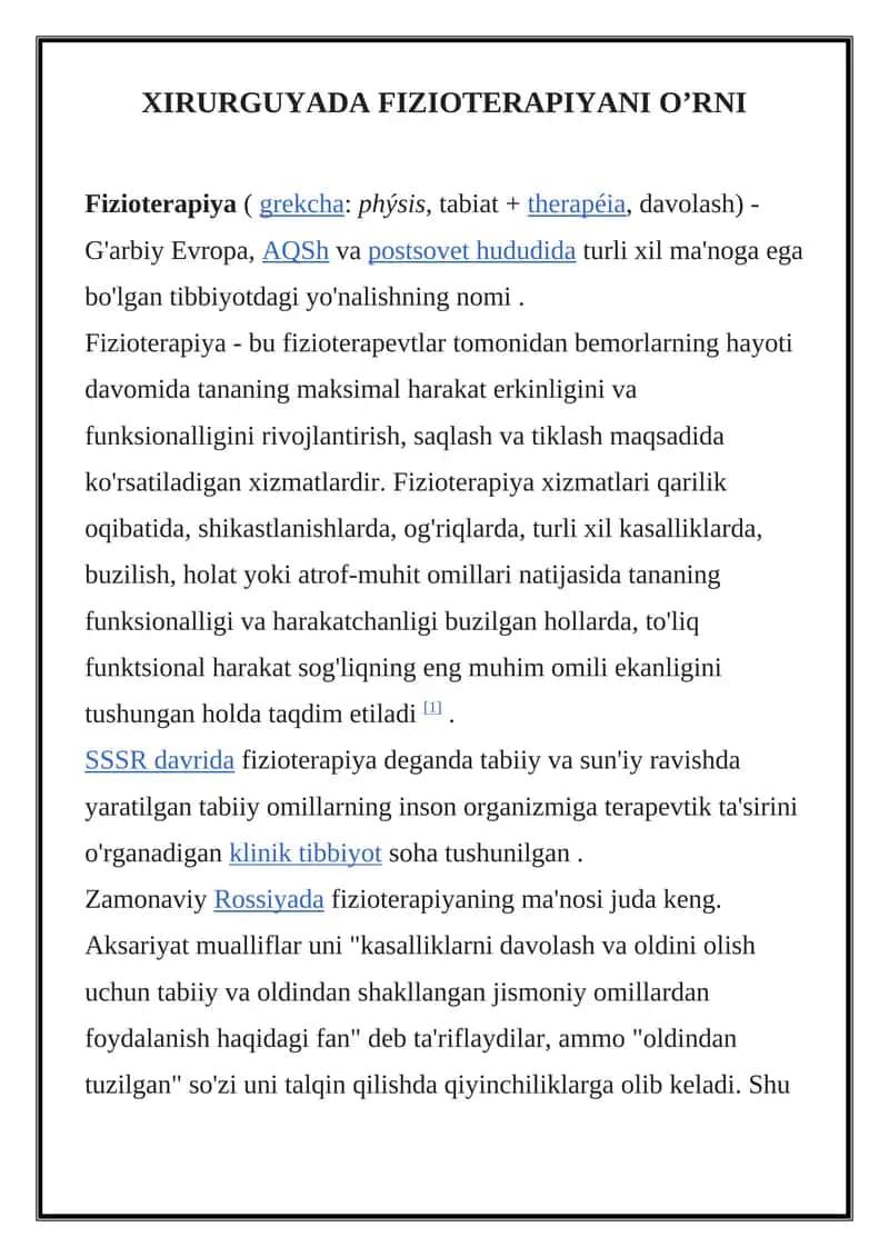 Fizioterapiya
