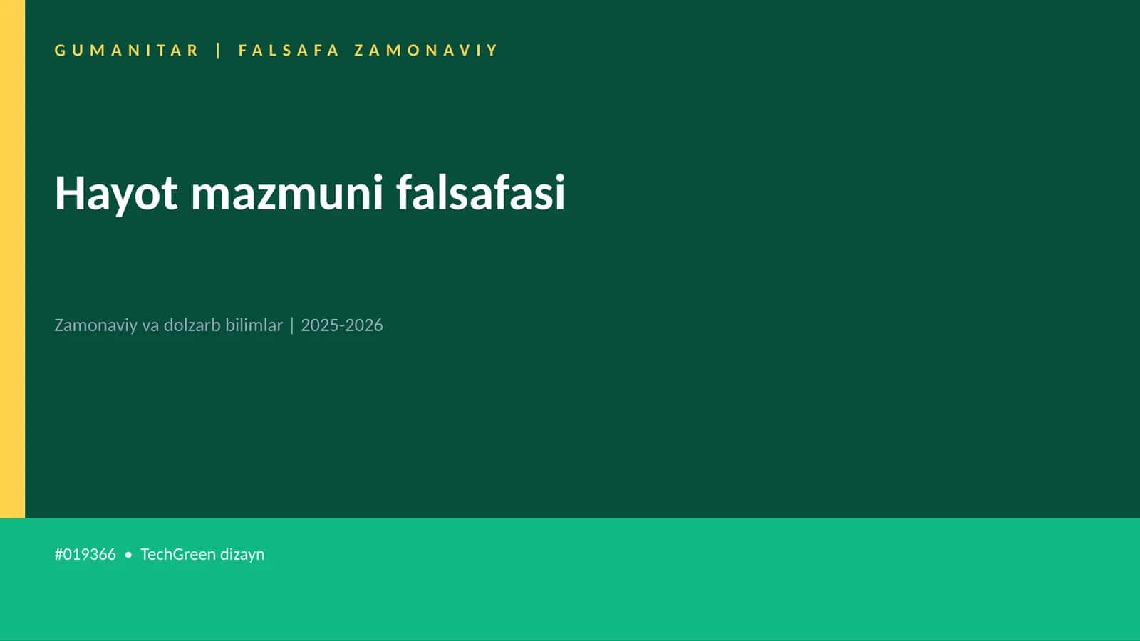Hayot mazmuni falsafasi