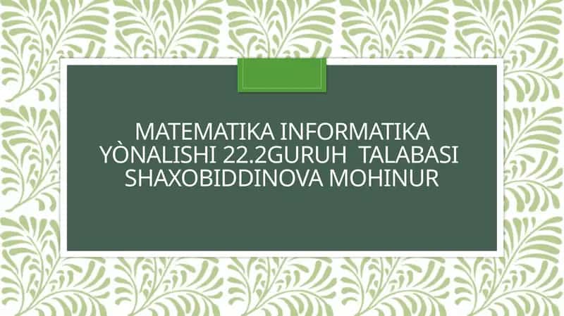 Tub va murakkab sonlar