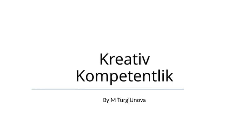 Kreativ Kompetentlik