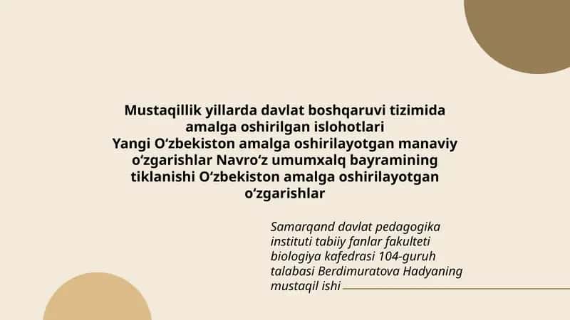 Navroʻz umumxalq bayramining tiklanishi