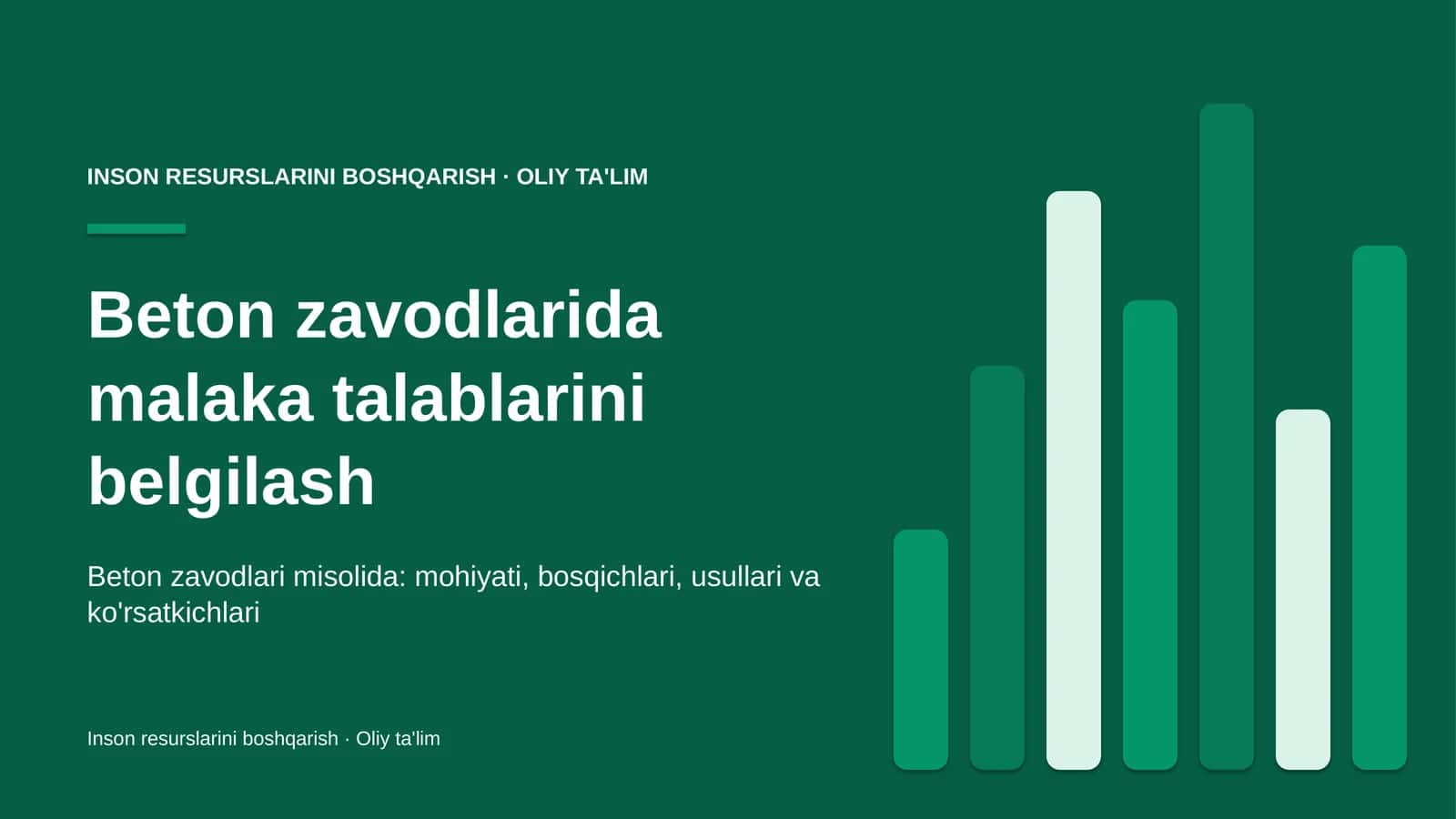Beton zavodlarida malaka talablarini belgilash