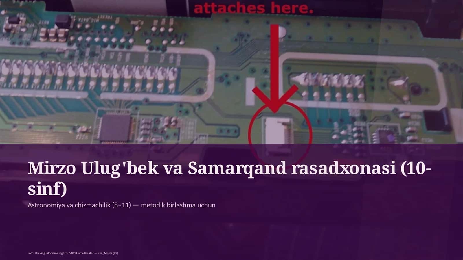 Mirzo Ulug'bek va Samarqand rasadxonasi (10-sinf)