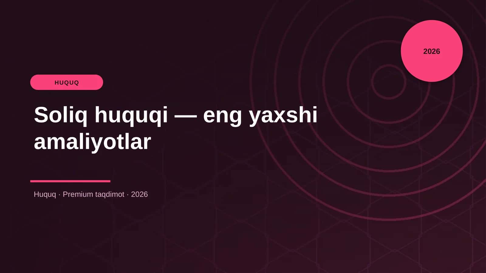 Soliq huquqi — eng yaxshi amaliyotlar