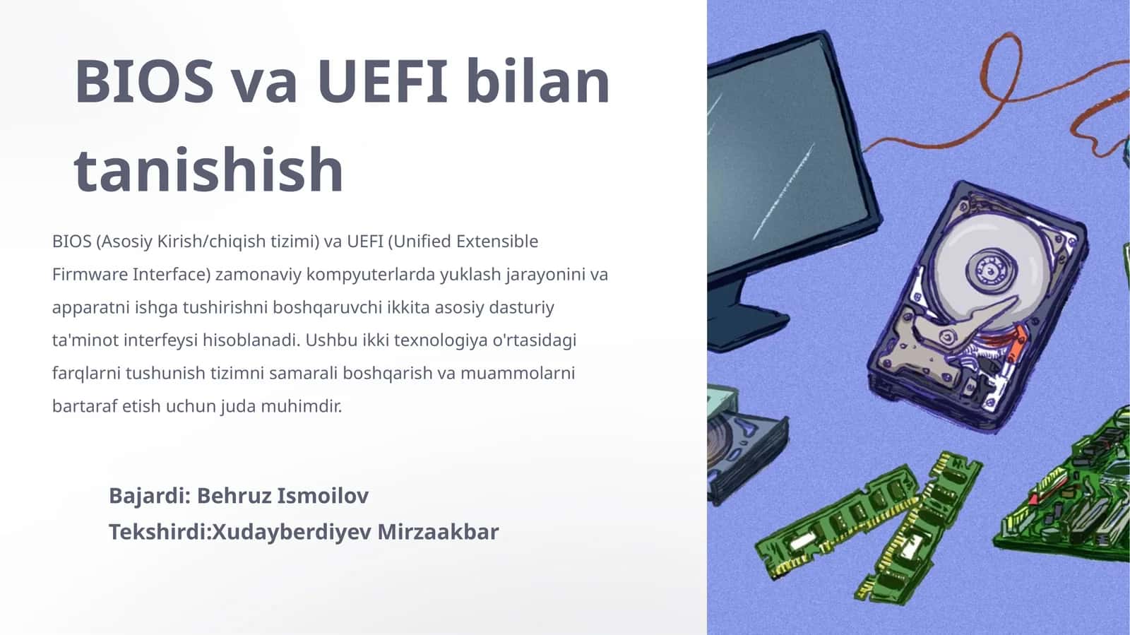 BIOS va UEFI bilan tanishish