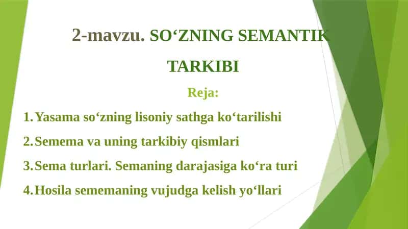 2-mavzu.SO‘ZNING SEMANTIK TARKIBI