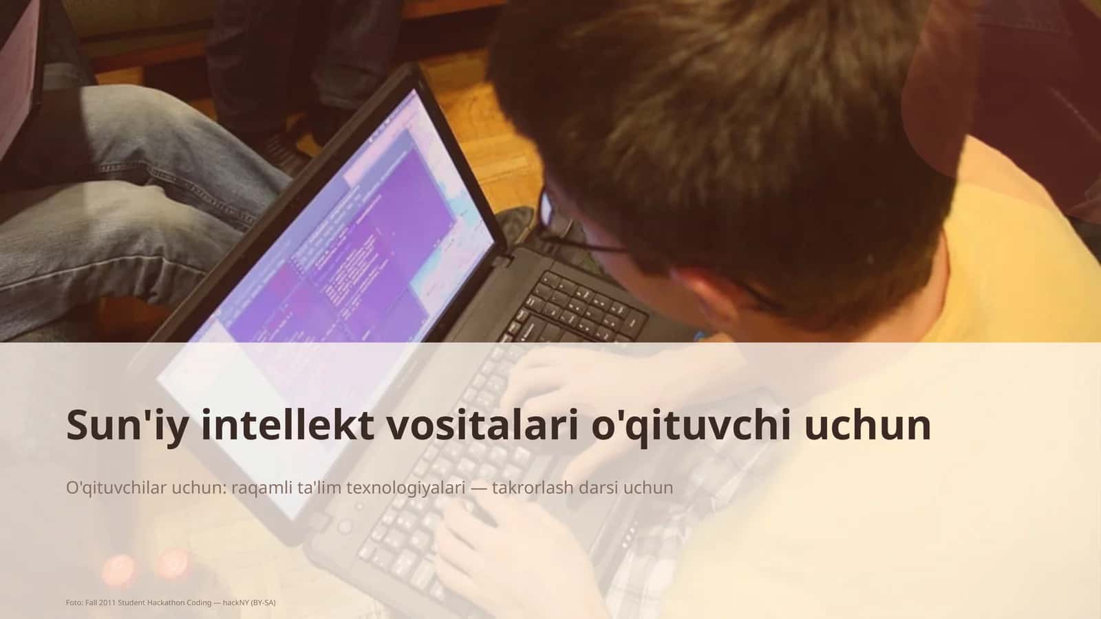 Sun'iy intellekt vositalari o'qituvchi uchun