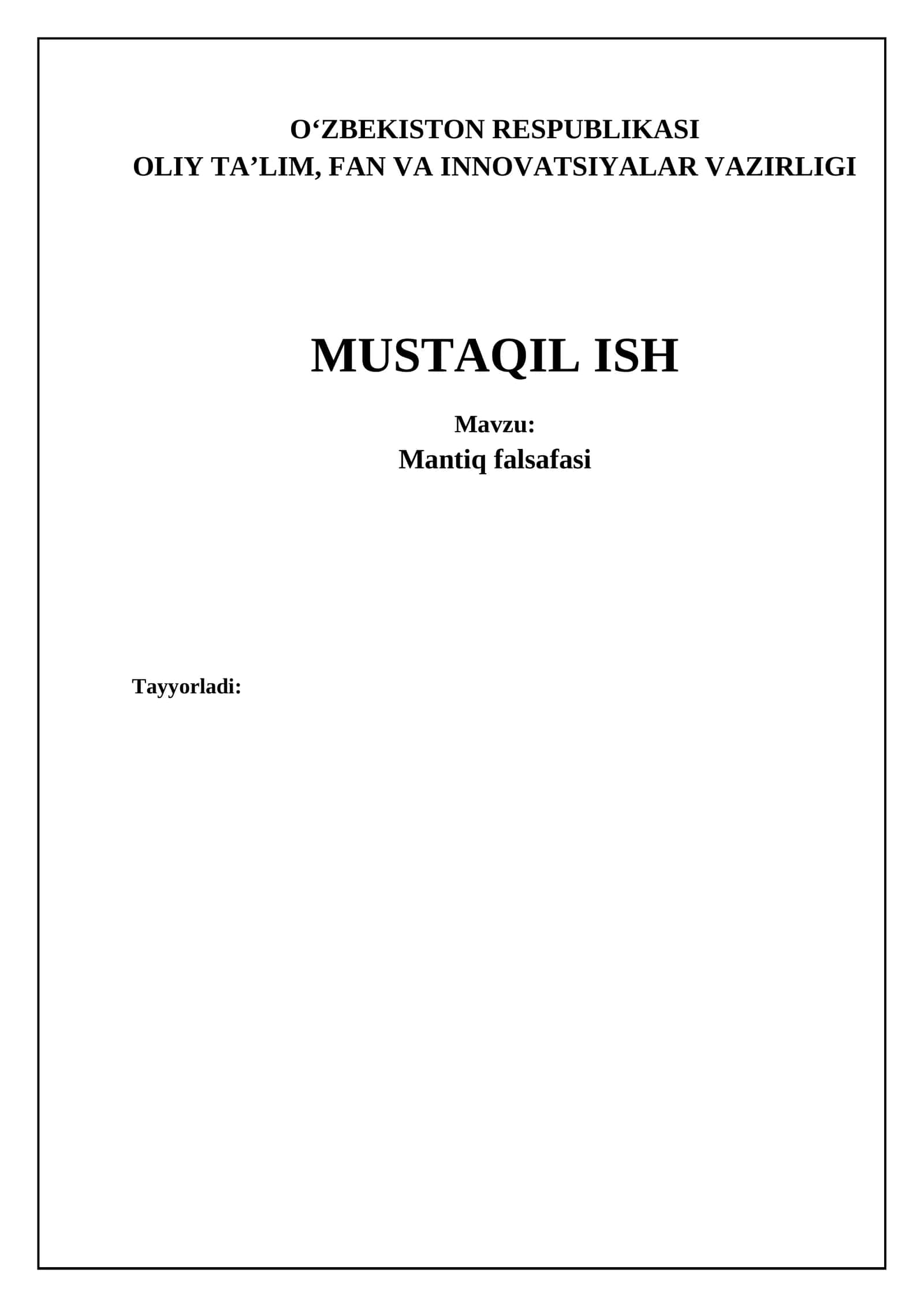 Mantiq falsafasi