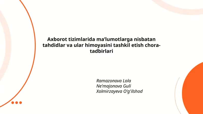Ma'lumot xavfsizligi