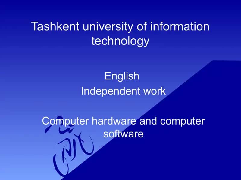 Ingliz tilida taqdimot