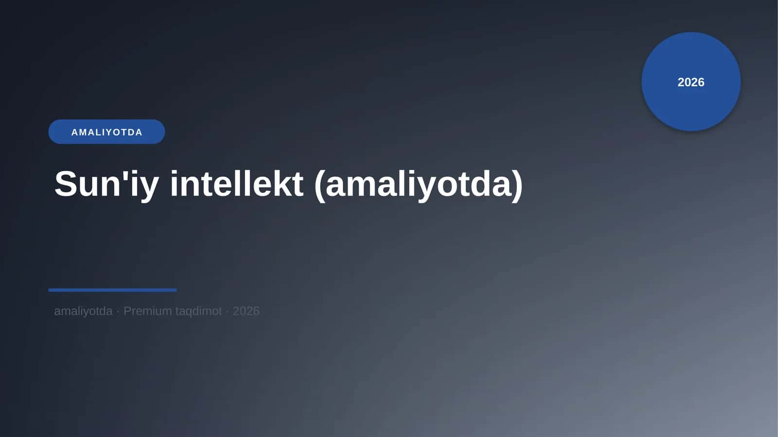 Sun'iy intellekt (amaliyotda)