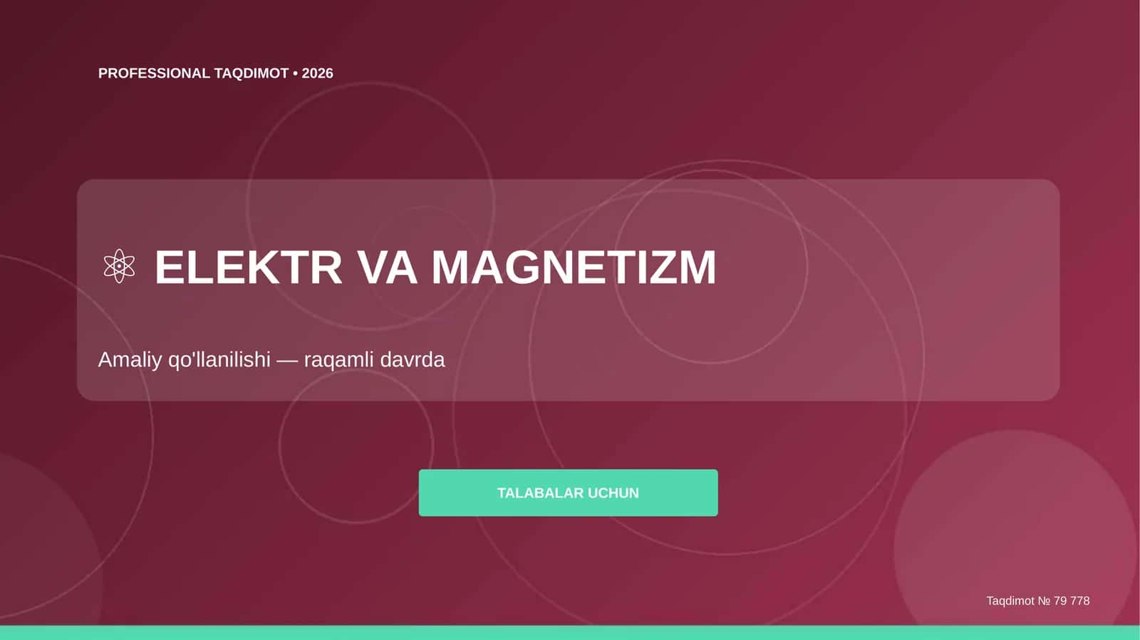 Elektr va magnetizm: amaliy qo'llanilishi (raqamli davrda) [talabalar uchun]