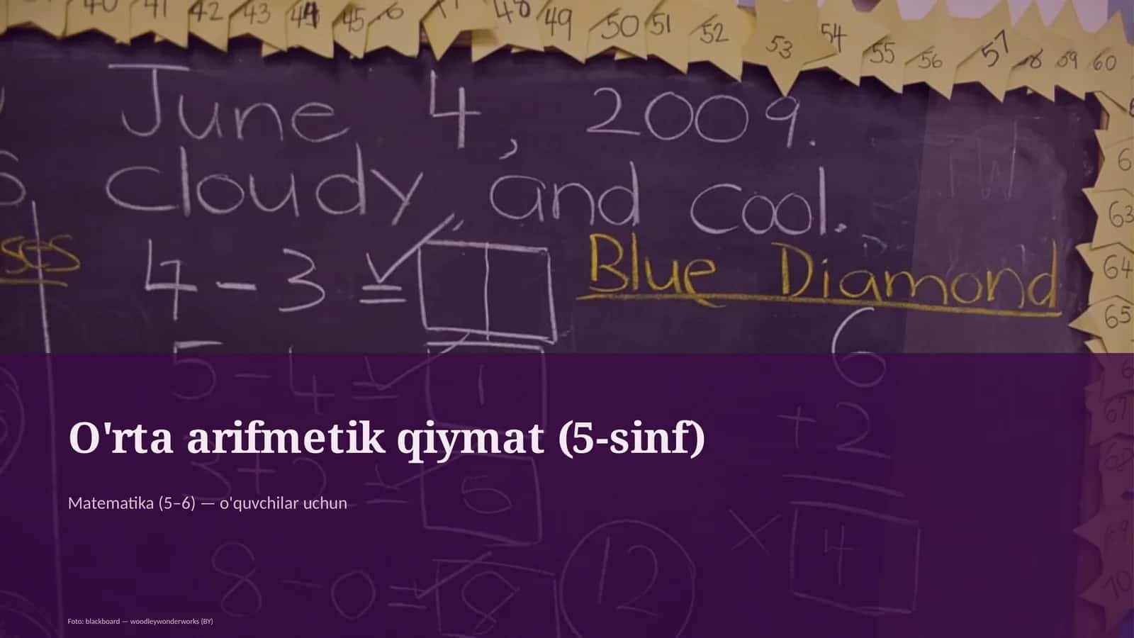 O'rta arifmetik qiymat (5-sinf)