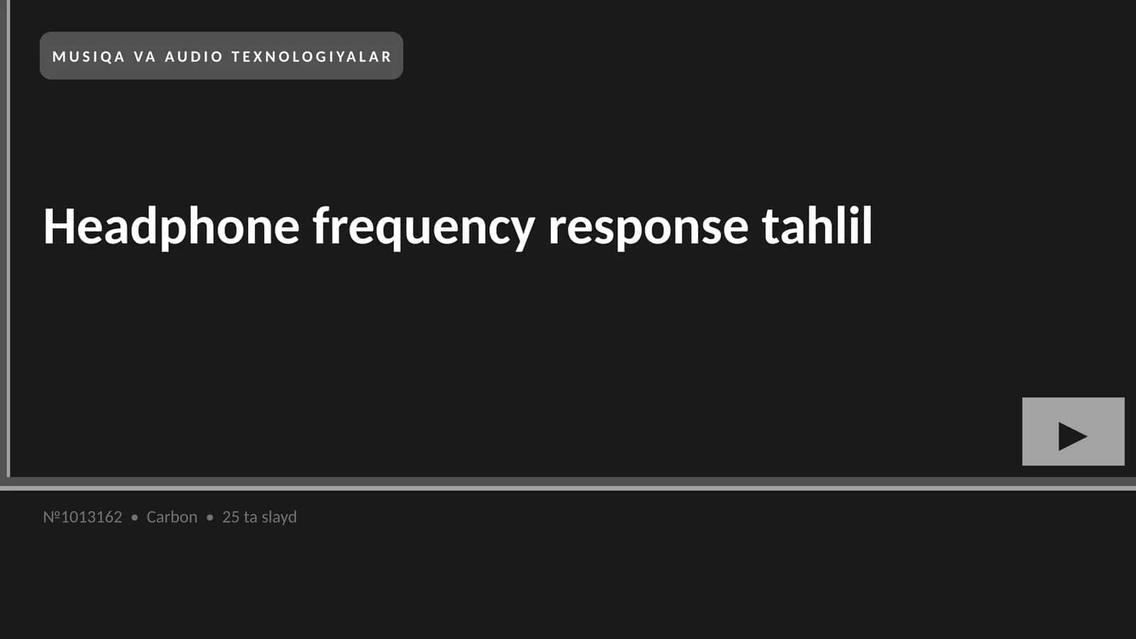 Headphone frequency response tahlil