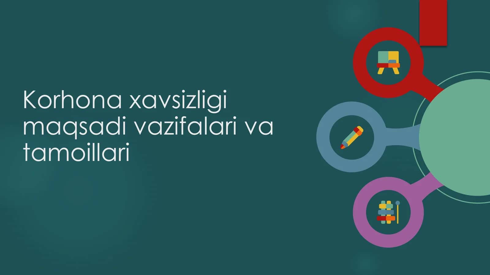 Korhona xavsizligi maqsadi vazifalari va tamoillari