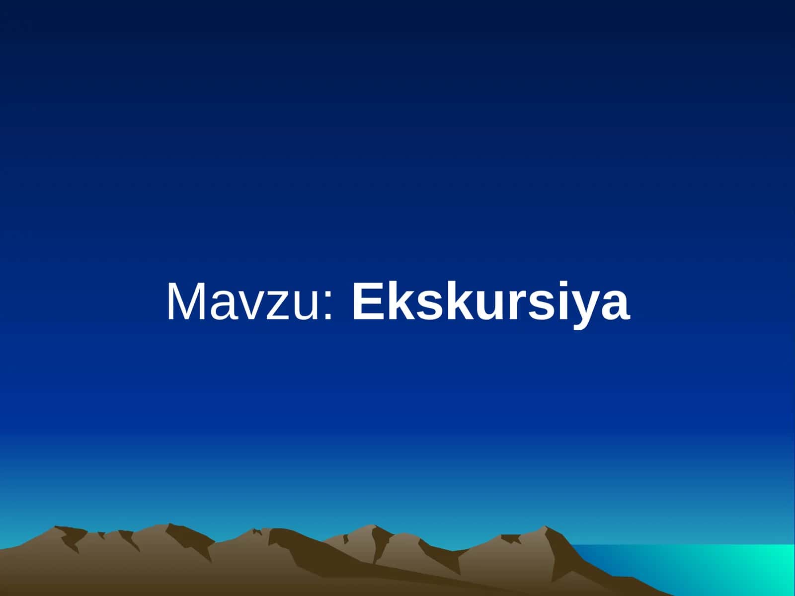 Ekskursiya