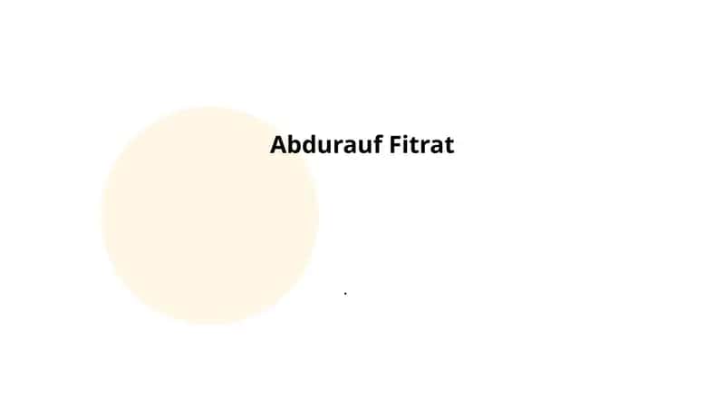 Abdurauf Fitratning hayoti