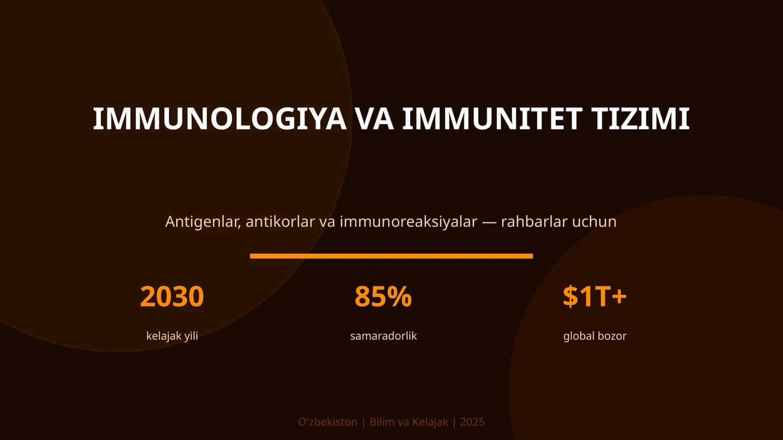 IMMUNOLOGIYA VA IMMUNITET TIZIMI