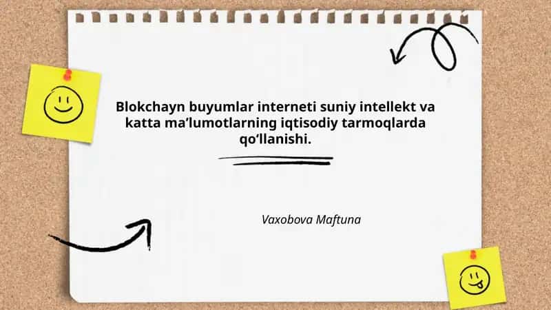Blokchayn va IoT integratsiyasi