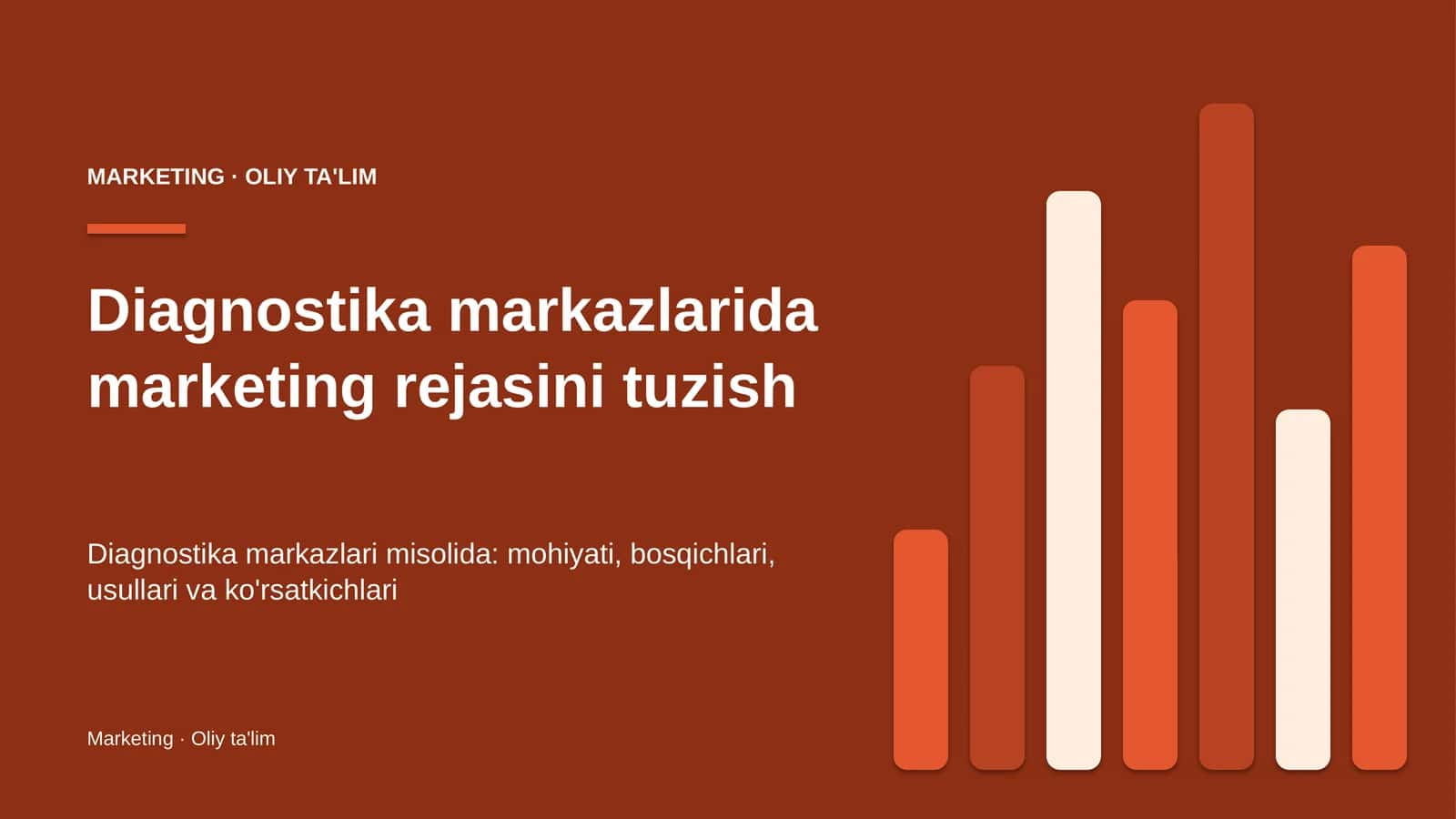 diagnostika markazlarida marketing rejasini tuzish 7886