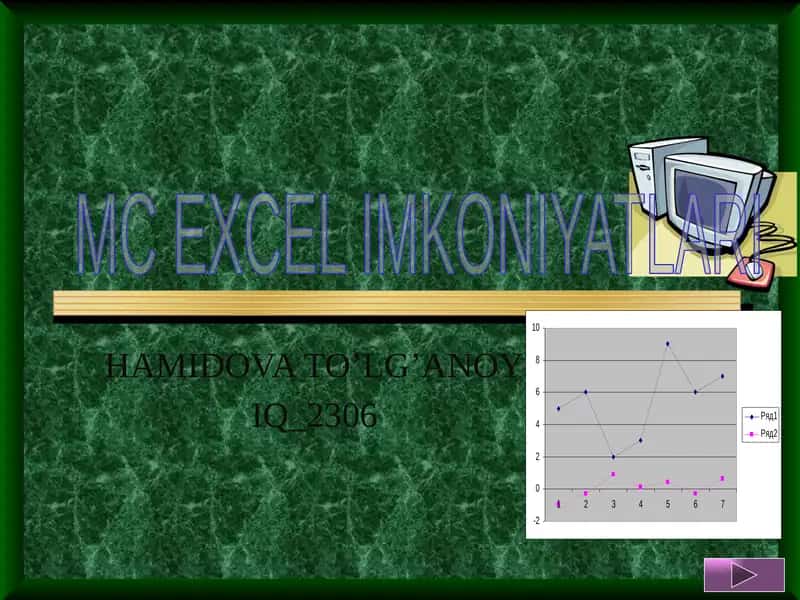 MC EXCEL IMKONIYATLARI