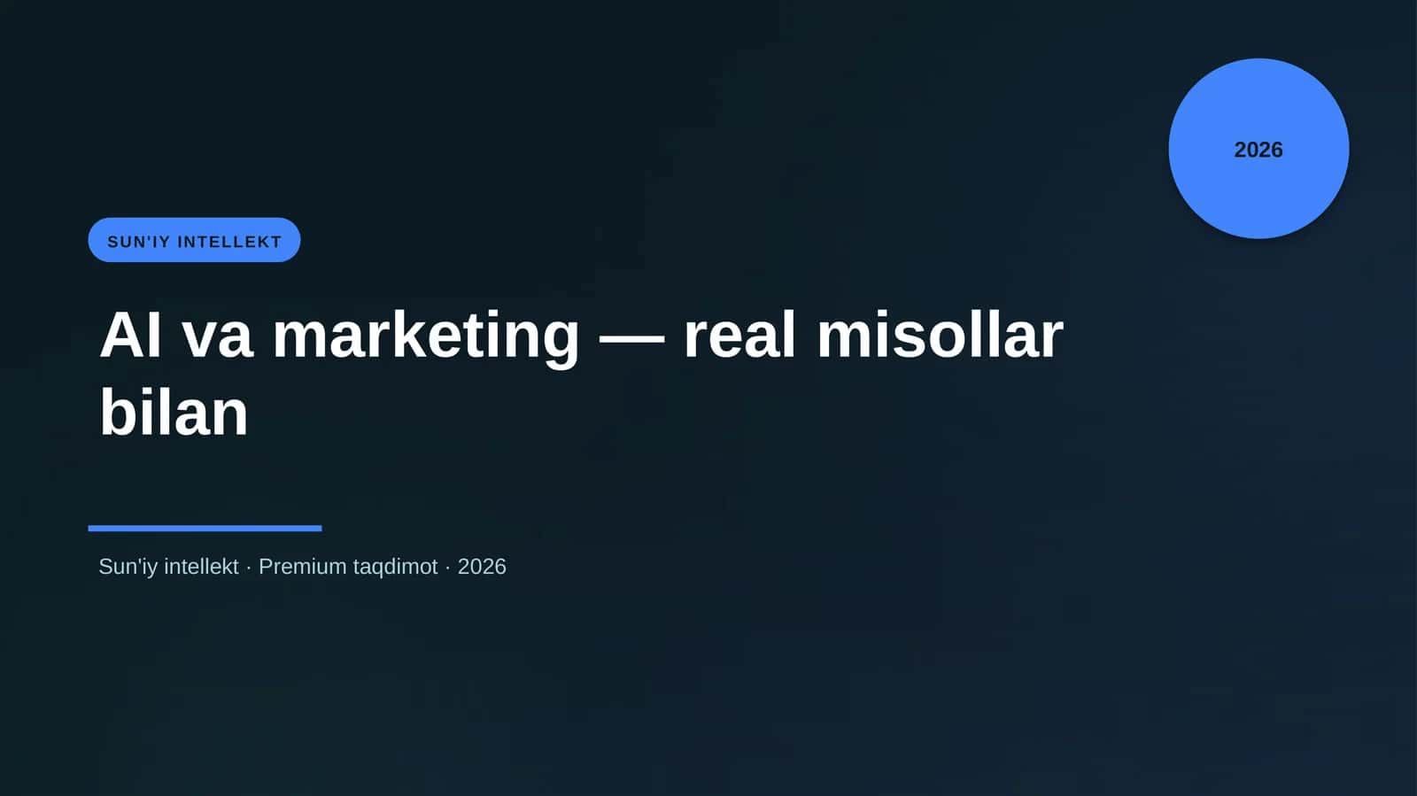 AI va marketing — real misollar bilan