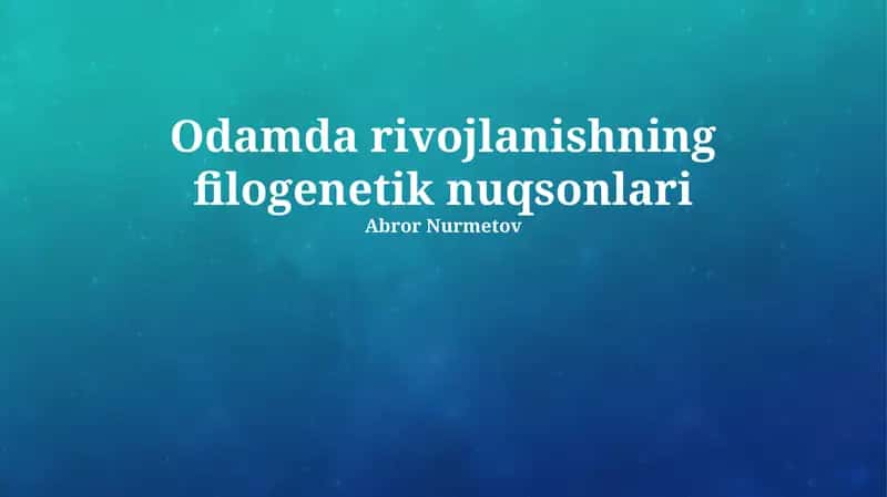 Immun tizimi rivojlanishidagi filogenetik nuqsonlar