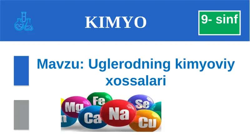 Uglerodning kimyoviy xossalari