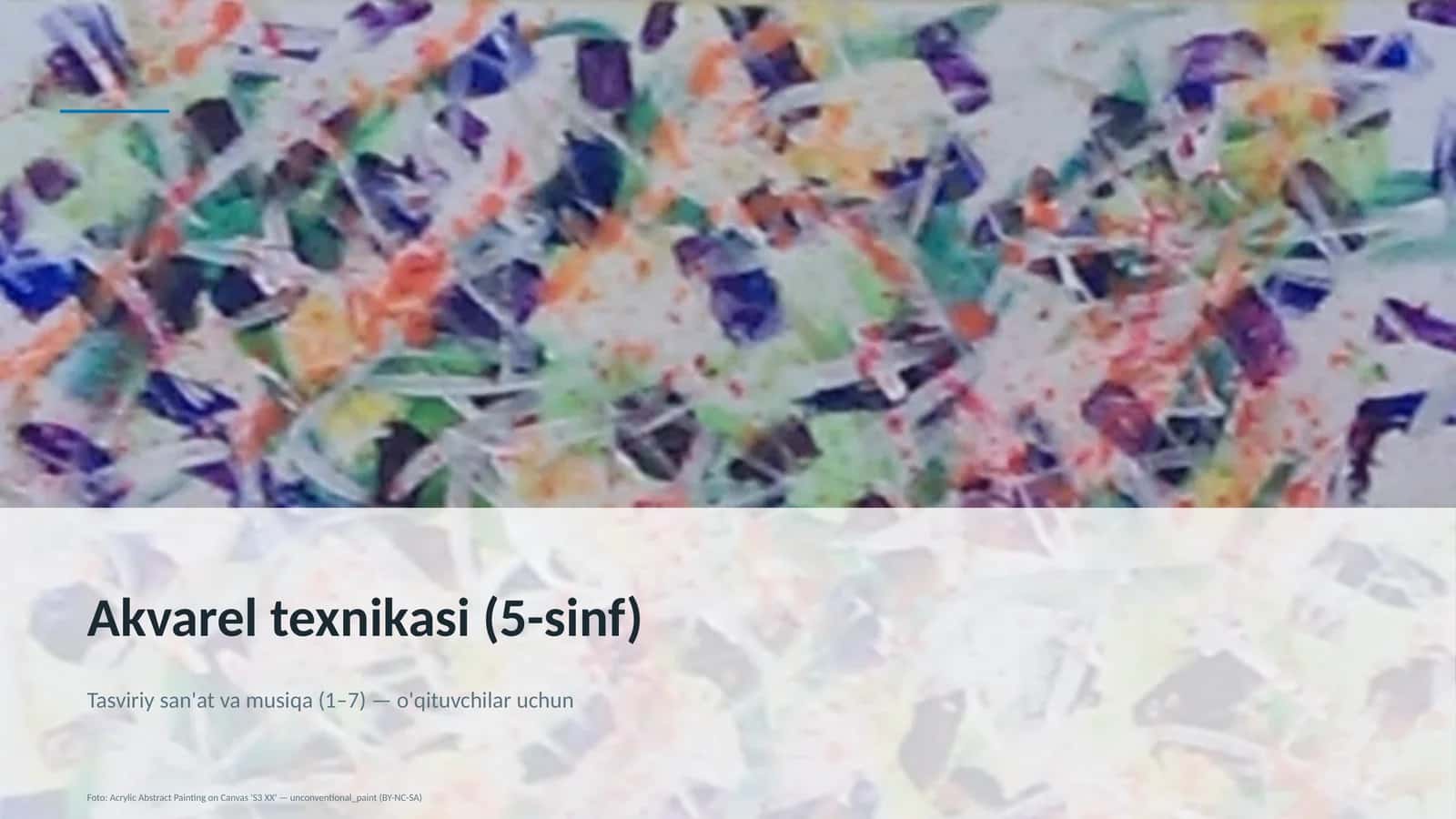 Akvarel texnikasi (5-sinf)