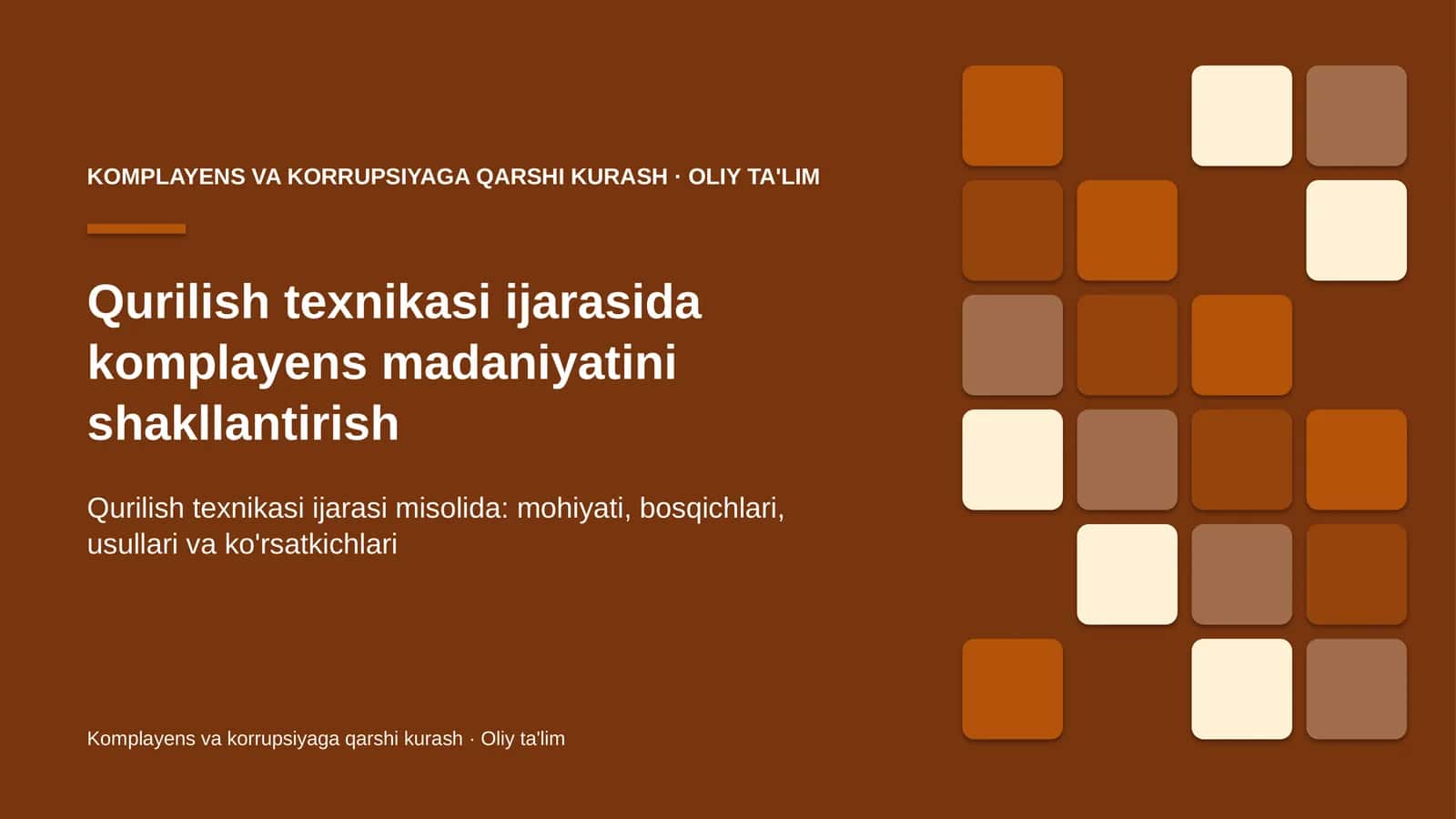 qurilish texnikasi ijarasida komplayens madaniyatini shakllantirish 5500