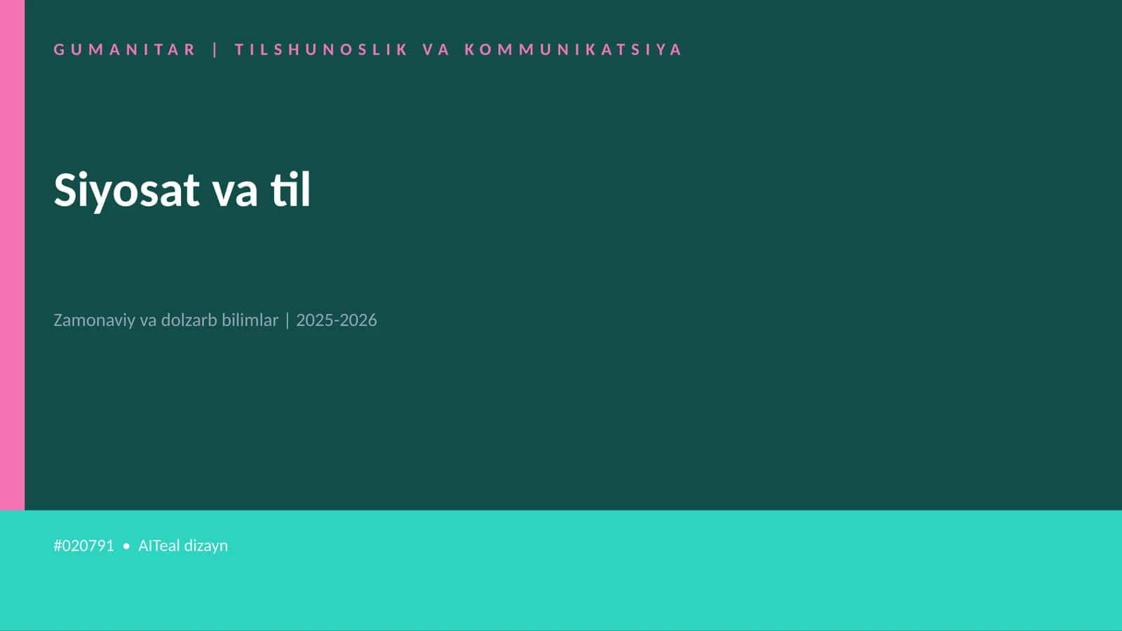 Siyosat va til